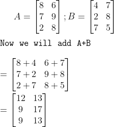 matrices addition